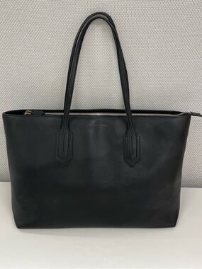 Emporio Armani Black Leather Bag Red interior